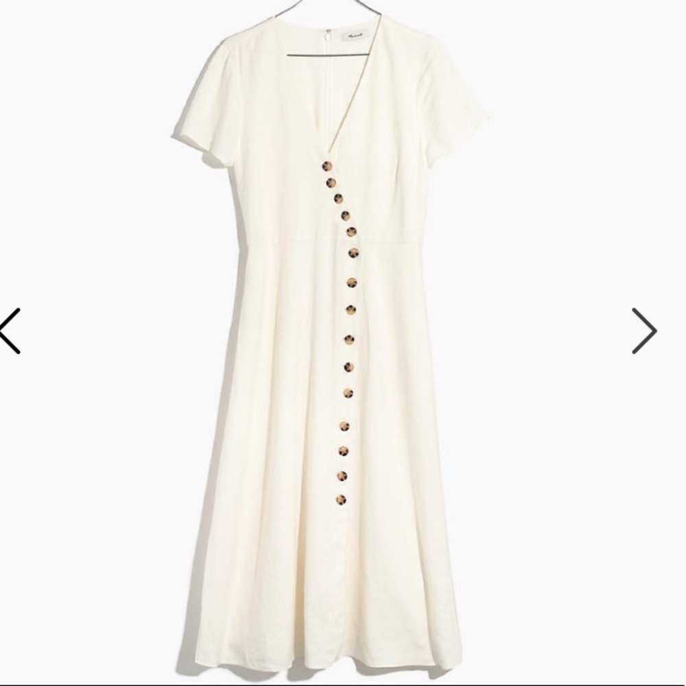 NEW Madewell White Linen Dress